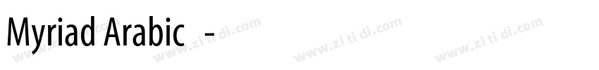 Myriad Arabic 普通字体转换